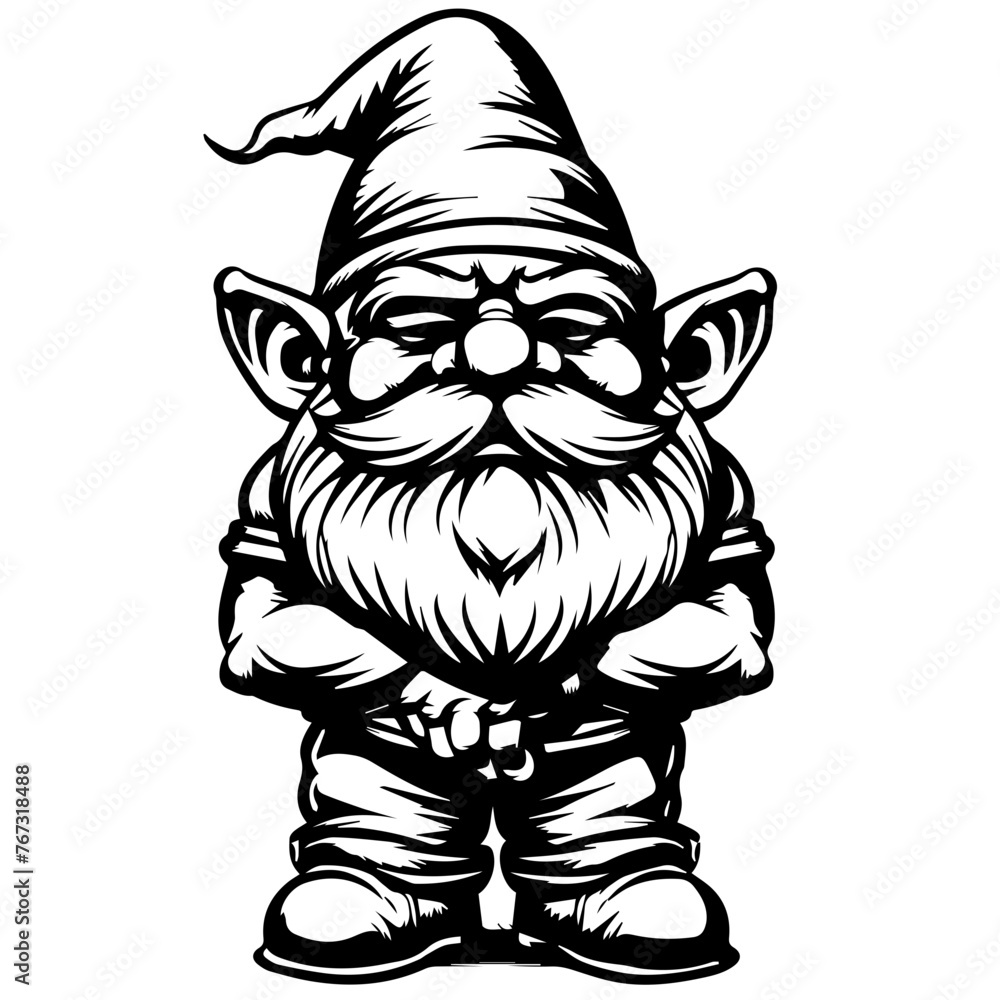 Chill Gnome Vector Illustration Chill Gnome Vector Illustration