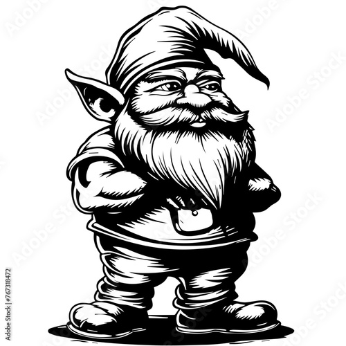 Chill Gnome Vector Illustration photo