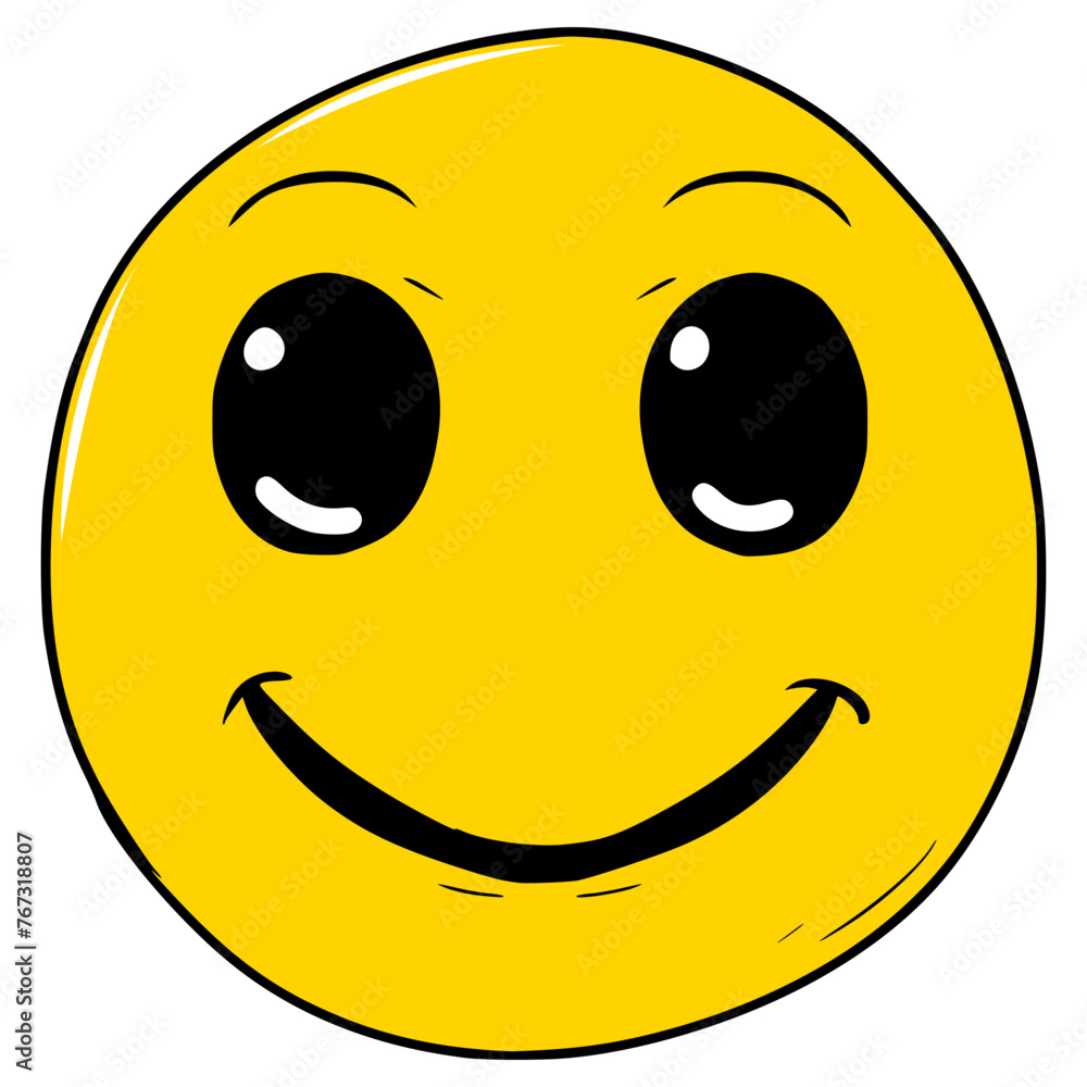 Fototapeta premium smiley face icon illustration hand drawn isolated vector