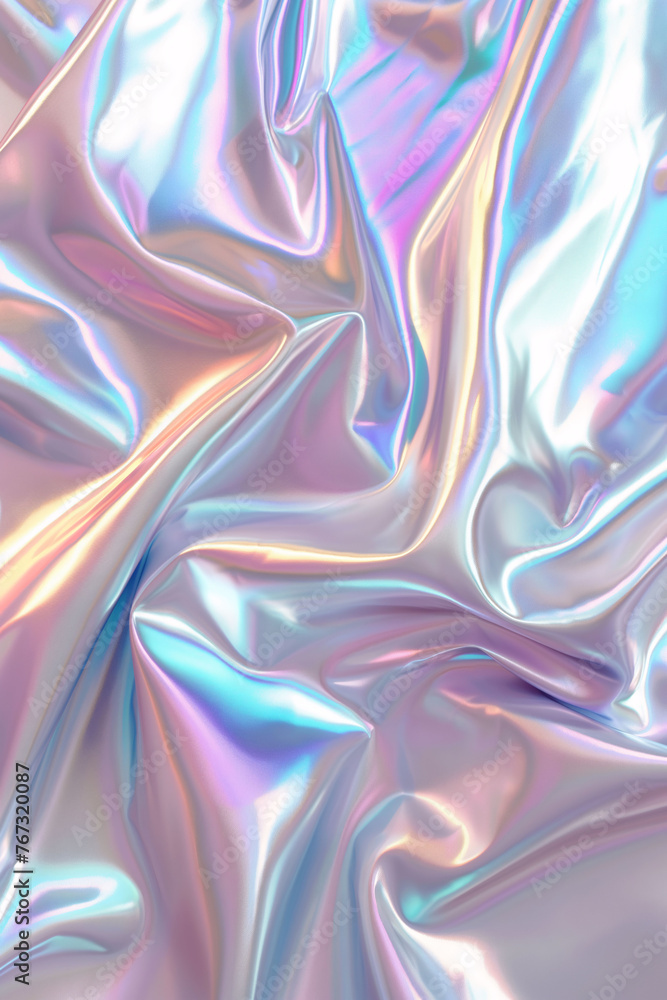 Holographic Iridescent Silk Waves
