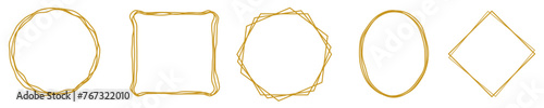 Gilded Elegance: Modern Gold Frame Collection. Luxury in Gold Modern Frame Set.