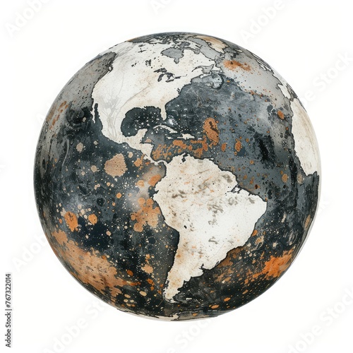 the world in black and white on a white background