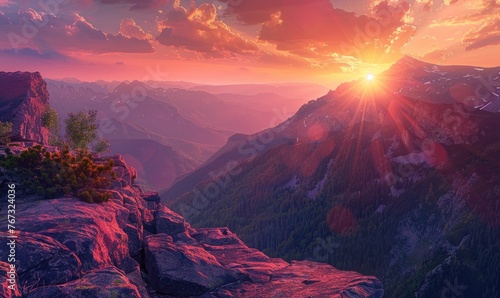 sunrise over the mountains © Alexei