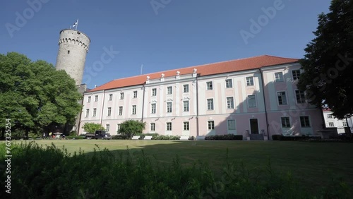 The Parliament Of Estonia building in Tallinn photo