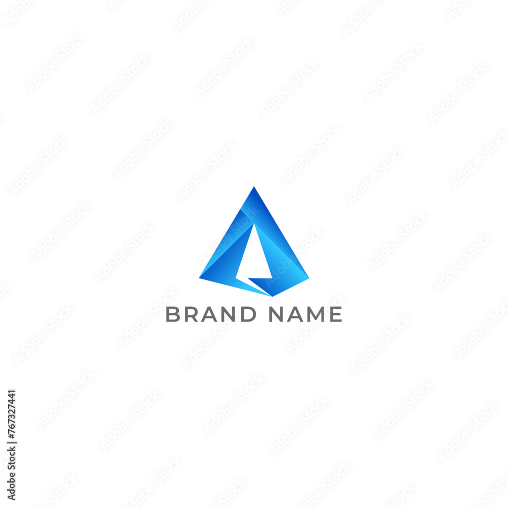 ILLUSTRATION TRIANGLE GRADIENT BLUE COLOR TECH LOGO ICON TEMPLATE SIMPLE DESIGN ELEMENT VECTOR ILLUSTRATION TRIANGLE GRADIENT BLUE COLOR TECH LOGO ICON TEMPLATE SIMPLE DESIGN ELEMENT VECTOR
