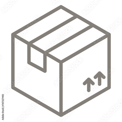 Cardboard Box Icon Element For Design