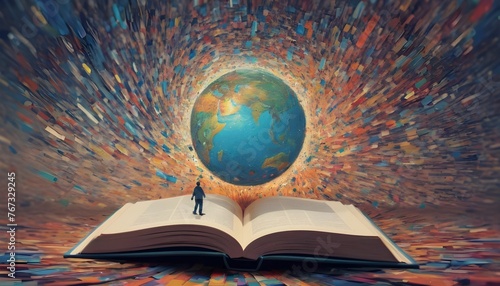 An impressionistic artwork depicting the joy and wonder of World Book Day created with Generative AI