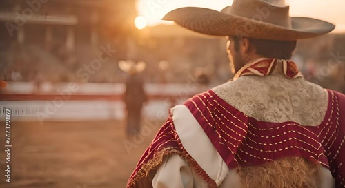 Bullfighter in the bullring. photo
