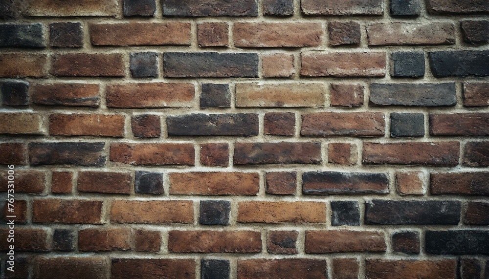 A detailed shot of a brick wall featuring a symmetrical checkered pattern using rectangle bricks as the building material A detailed shot of a brick wall featuring a symmetrical checkered pattern using rectangle bricks as the building material