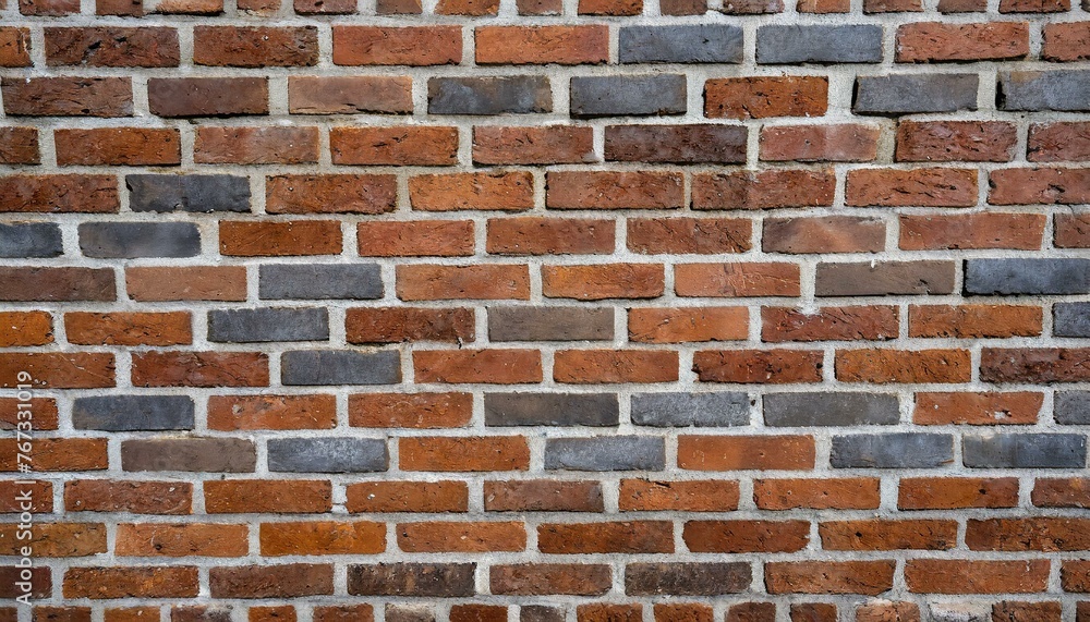A detailed shot of a brick wall featuring a symmetrical checkered pattern using rectangle bricks as the building material A detailed shot of a brick wall featuring a symmetrical checkered pattern using rectangle bricks as the building material
