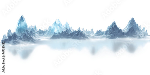 An ethereal landscape of floating crystal mountains Transparent Background Images  © Hans