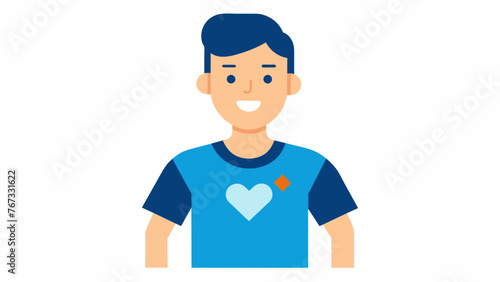 A picture of a customer proudly wearing a tshirt with their favorite brands logo displaying their loyalty and support for the brand. This image