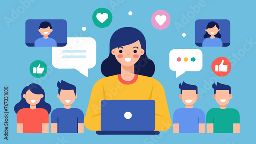 A social media influencer is hosting a live QA session with their followers incorporating their brands products or services seamlessly into the