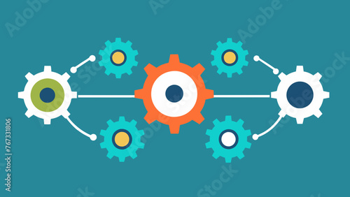 A set of gears and cogs turning in unison representing the concept of consensus in blockchain technology where a decentralized network of