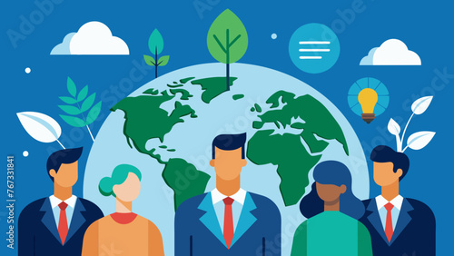 At a global conference for sustainability top exeives from various industries present their companies innovative approaches to incorporating