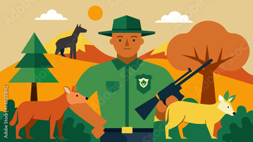 A national park enforces strict regulations to prevent poaching and illegal hunting safeguarding the diverse population of animals that call photo