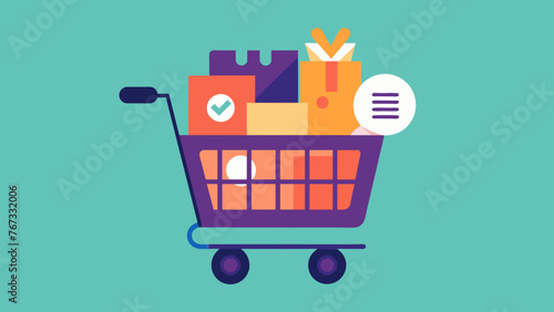 An image of a customers personalized shopping cart filled with recommended products tailored to their interests and previous purchases showing