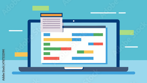 A laptop screen displays a detailed Gantt chart highlighting the organization and adaptability required for successfully managing agile photo