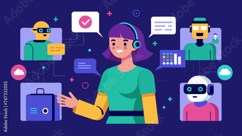 A customer interacting with a virtual avatar powered by advanced Artificial Intelligence to provide them with personalized recommendations and