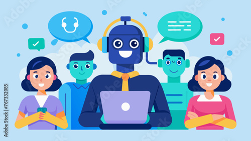 A tech company introducing an AIpowered virtual assistant to their customer service team improving response time and customer satisfaction.