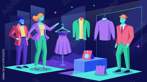 A strategic partnership between fashion retailers and a holographic company brings lifesized D models of clothing items to the storefront photo