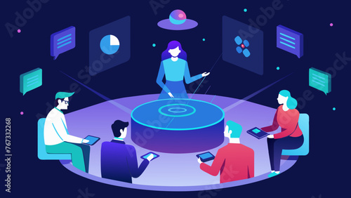 The latest advancements in business communication are on full display as a team of entrepreneurs test out holographic conferencing discussing