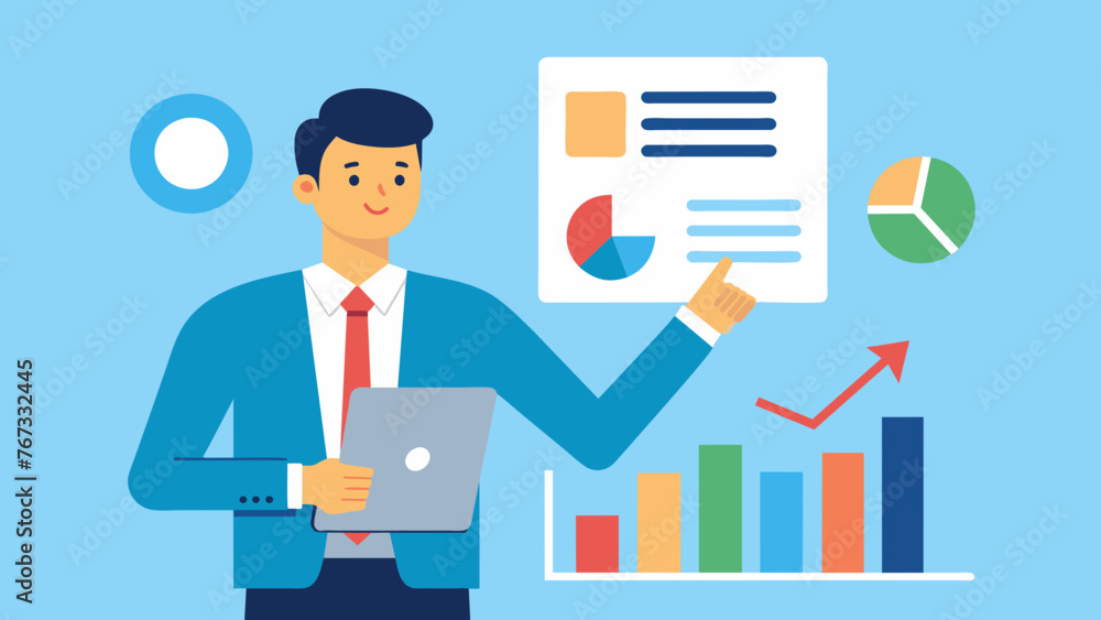 A business leader presenting a detailed report on the impact of utilizing social media metrics for business growth emphasizing the importance A business leader presenting a detailed report on the impact of utilizing social media metrics for business growth emphasizing the importance