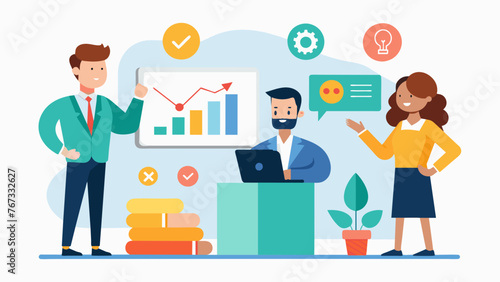 A sleek presentation outlining the key elements of successful employee development programs such as mentorship and continuous learning