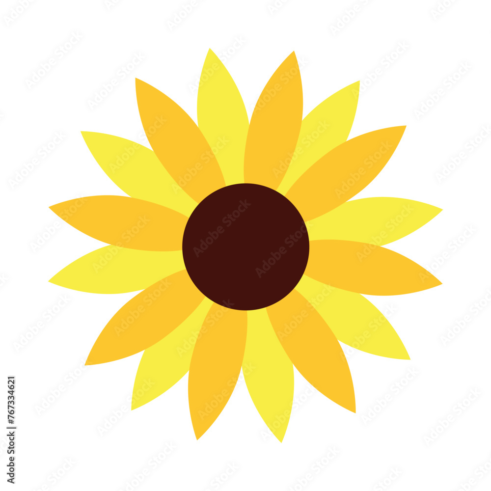 Sunflower, vector flat illustration. Healthy food and vitamins. Sunflower, vector flat illustration. Healthy food and vitamins.