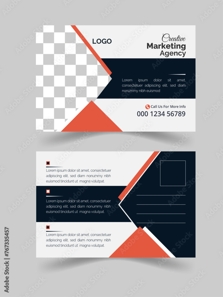 Modern and Creative post card design. Modern and Creative post card design.