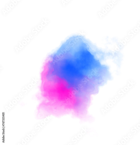 Pink and Blue Abstract Watercolor
