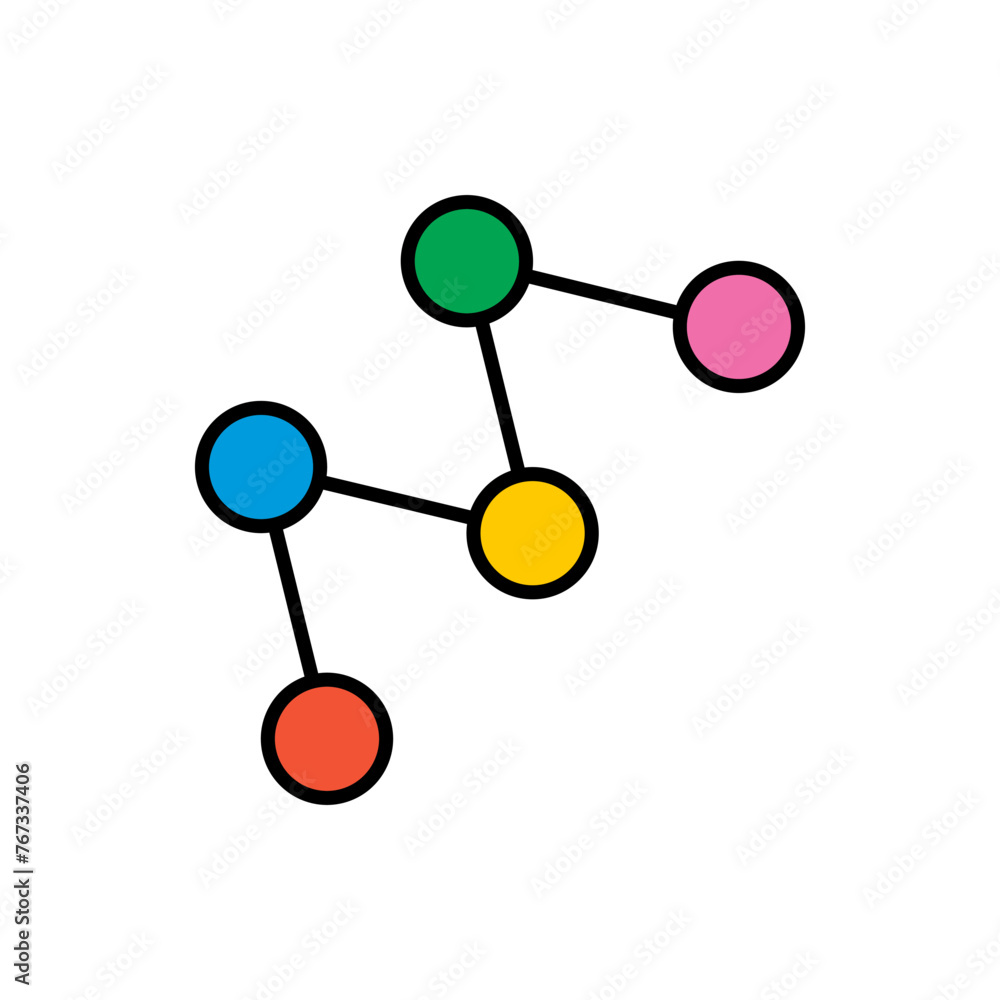 Network connection vector illustration. Internet technology concept icon.
