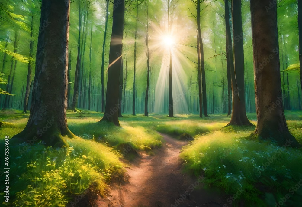 Obraz premium morning in the forest