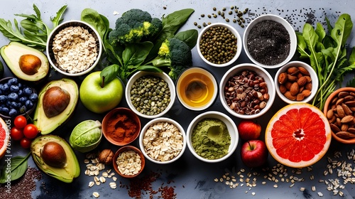 Nutritious and Wholesome Superfood Selection for Clean Eating and Balanced Lifestyle