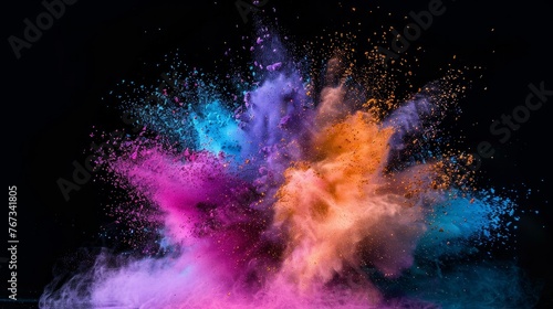 A captivating explosion of colored powder © Chingiz