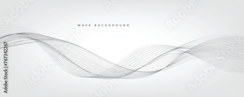 White gradient background with waves. EPS10
