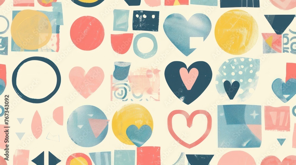 A romantic and whimsical vector abstract geometric background A romantic and whimsical vector abstract geometric background