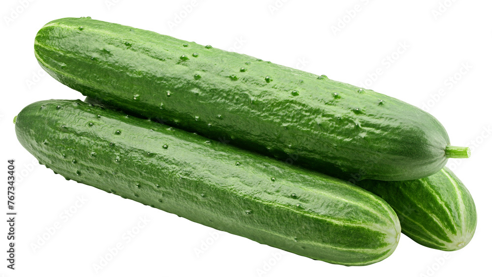 Cucumber isolated on white background, full depth of field Cucumber isolated on white background, full depth of field