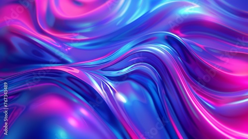 Future Neon Scene: Ultraviolet Abstract Design with Fluid Colors