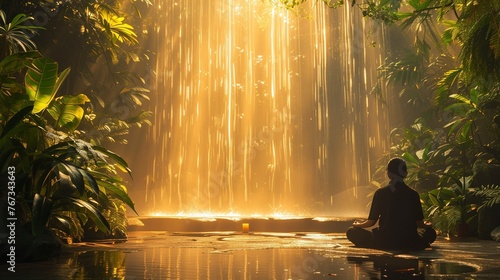 Inner Light  Meditation in the Sun-Kissed Greenhouse