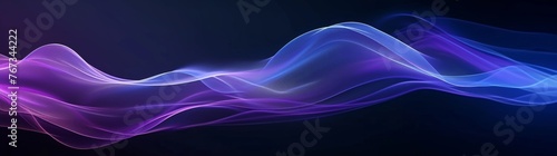 Dark Ocean Waves: Purple and Blue Hue