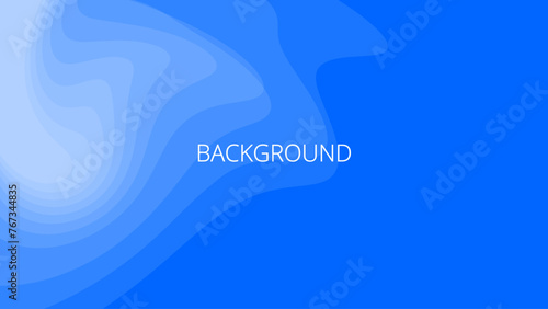 Blue and white abstract background with sharp wavy lines and gradient transition, dynamic swirl shape. Inclined bends