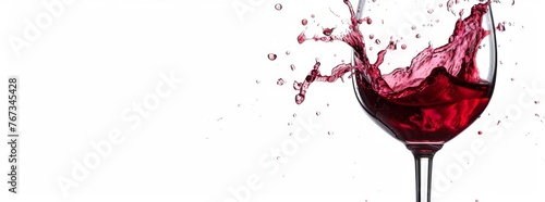 Red Wine Splash on Glass