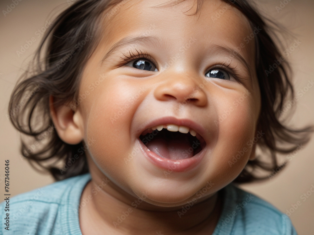 A jubilantly smiling toddler with chubby cheeks and sparkling eyes radiates joy and excitement. The innocence and happiness of childhood in exquisite detail. A jubilantly smiling toddler with chubby cheeks and sparkling eyes radiates joy and excitement. The innocence and happiness of childhood in exquisite detail.