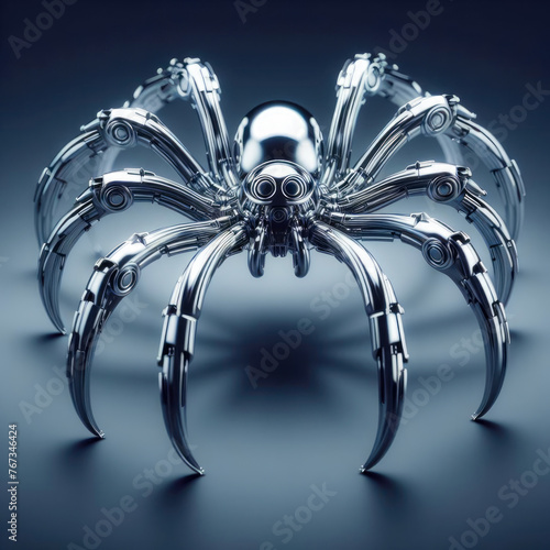 Wallpaper Mural Metallic Robot Insect: Shining Innovation Torontodigital.ca