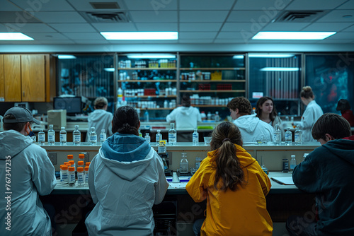 Group of People Sitting at Table in Lab © Dzmitry