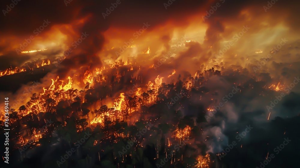 A forest is on fire A forest is on fire
