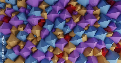 Abstract background made with triangles. 3D render illustration