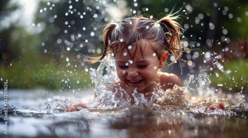 child in the water