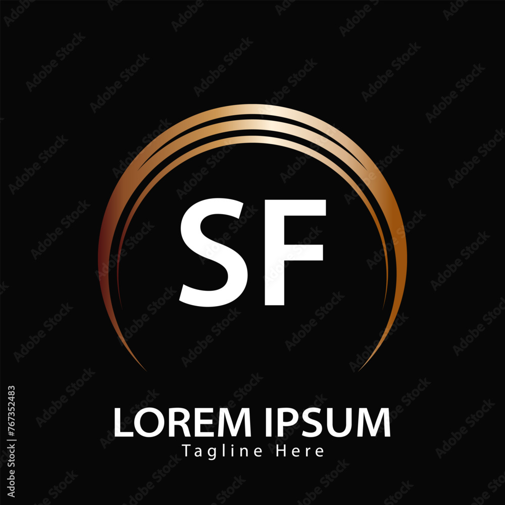 letter SF logo. SF. SF logo design vector illustration for creative company, business, industry